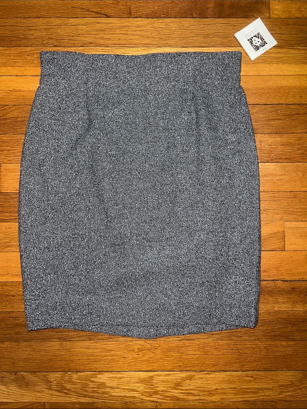 Vintage Gray Tweed Pencil Skirt - Women 4P